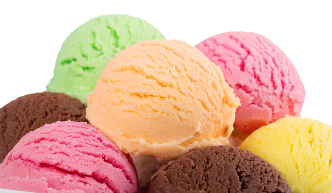 Ice Cream Scoops in Bowl