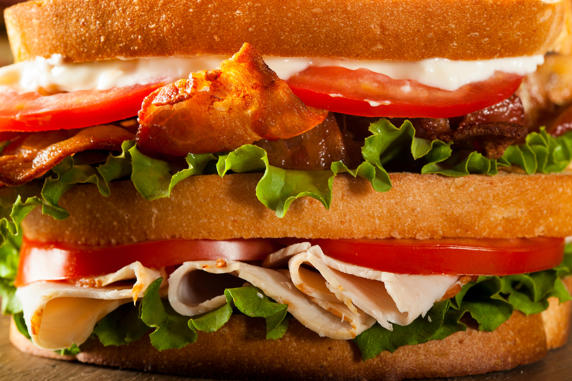 Turkey and Bacon Club Sandwich